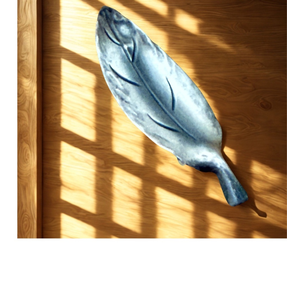 Vintage NYE Sterling Silver Leaf Brooch Pin Hand-wrought by Artisan Stuart Nye
